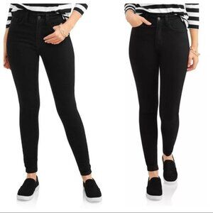 Time & Tru Women's Plus Size Black High-Rise Skinny Jeans